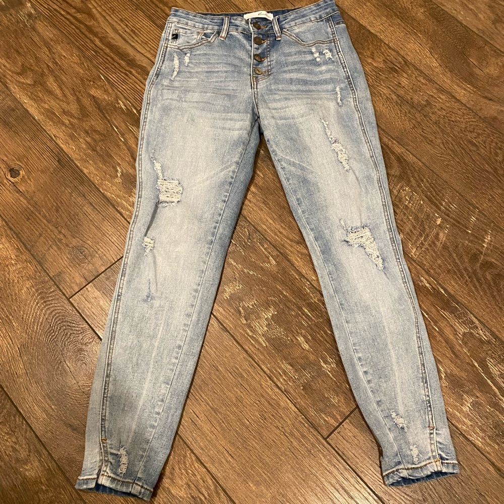 Kancan Ankle Distressed Jeans